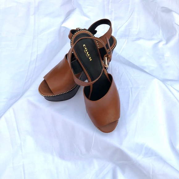 Coach Harla Semi Matte Calf Sandals - Size 9 - Picture 4 of 4